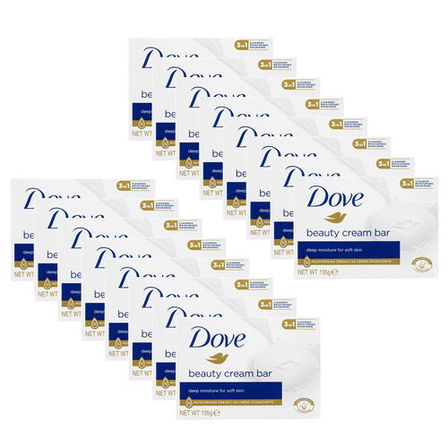 16PK Dove 135g Beauty Cream Soap Bar Deep Moisture For Soft Skin Nourishing