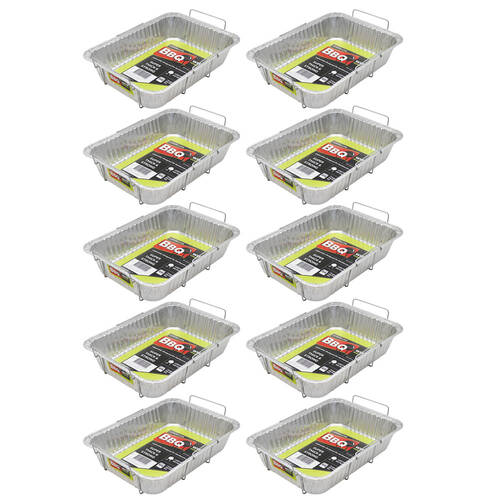 10PK Lemon and Lime Foil Tray w/ Wire Handles