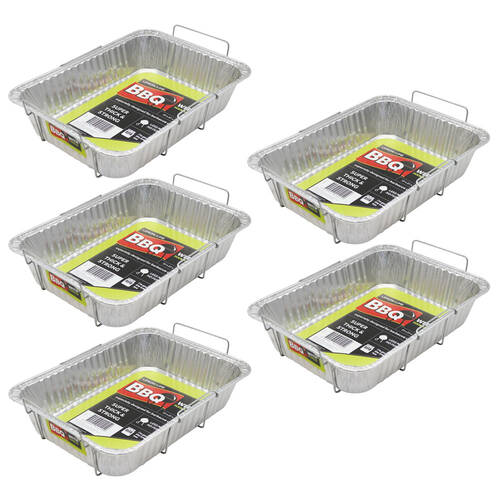 5PK Lemon and Lime Foil Tray w/ Wire Handles