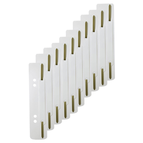 250PK Durable File Strips Paper Filing Fastener - White