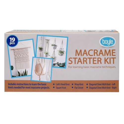 19pc Boyle Macrame Starter Kit DIY Activity Project