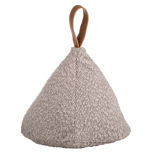 Ladelle Boucle  18cm Door Stop/Weighted Home/Room Stopper Taupe