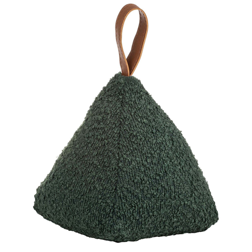 Ladelle Boucle Polyester/PVC 18cm Door Stop - Forest Green