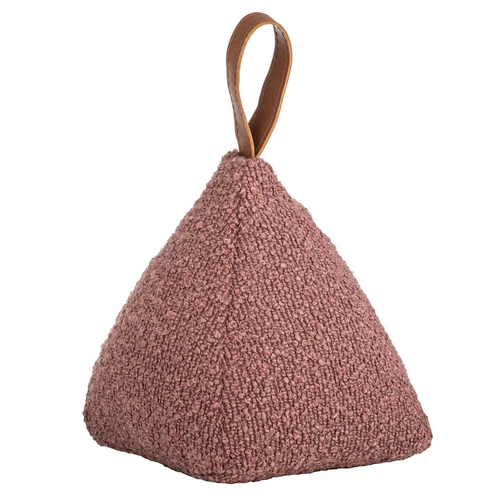 Ladelle Boucle Polyester/PVC 18cm Door Stop - Coral