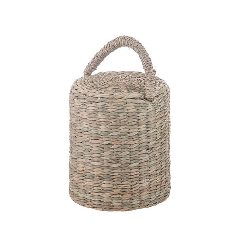 Ladelle Hanoi Woven Seagrass Cylinder Floor Door Bumper/Stopper Durable Natural
