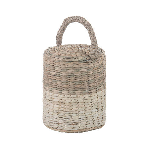 Ladelle Hanoi Woven Seagrass Cylinder Floor Door Bumper/Stopper Durable Cream