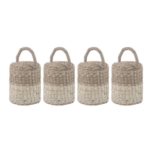 4PK Ladelle Hanoi Woven Seagrass Cylinder Floor Door Bumper/Stopper Durable Cream