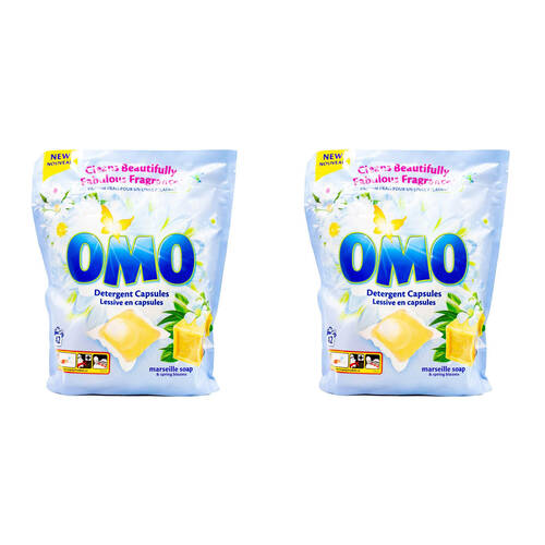 84pc Omo Detergent Laundry Capsules - Marseille Soap & Spring Blooms
