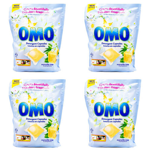 168pc Omo Detergent Laundry Capsules - Marseille Soap & Spring Blooms