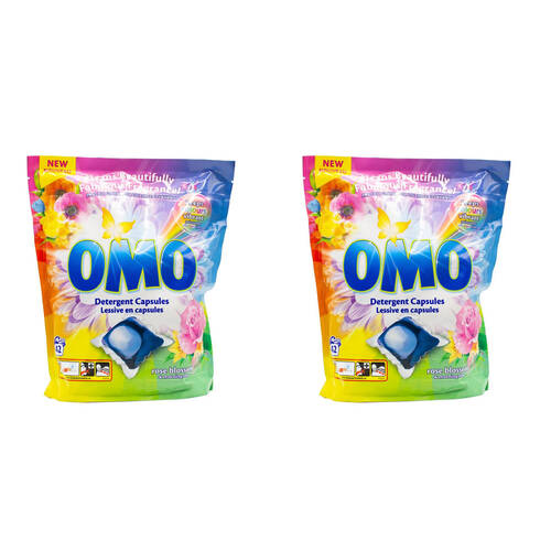 84pc Omo Detergent Laundry Capsules - Rose Blossom & Morning Dew
