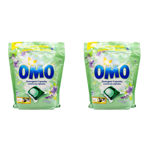 84pc Omo Detergent Laundry Capsules - White Orchid & Mint