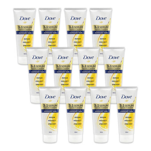 12PK Dove 3in1 Serum Conditioner 180ml Intensive Repair For Damaged Hair