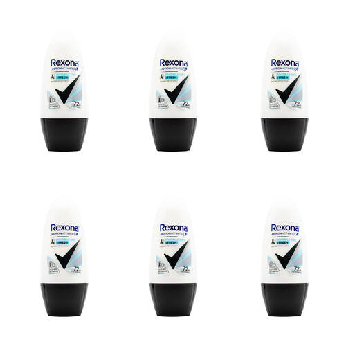 6PK Rexona 45ml Roll On Deodorant Motion Activated Invisible Dry & Fresh