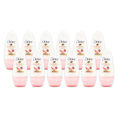 12PK Dove 40ml Antiperspirant Roll On Deodorant 48h Ultimate Repair