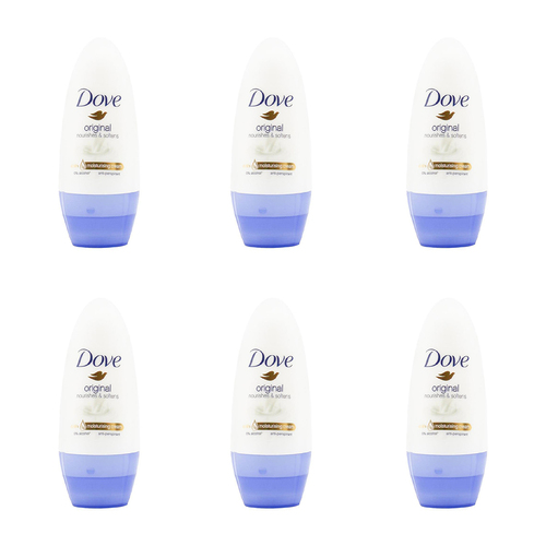 6PK Dove 40ml Antiperspirant Roll On Deodorant Original