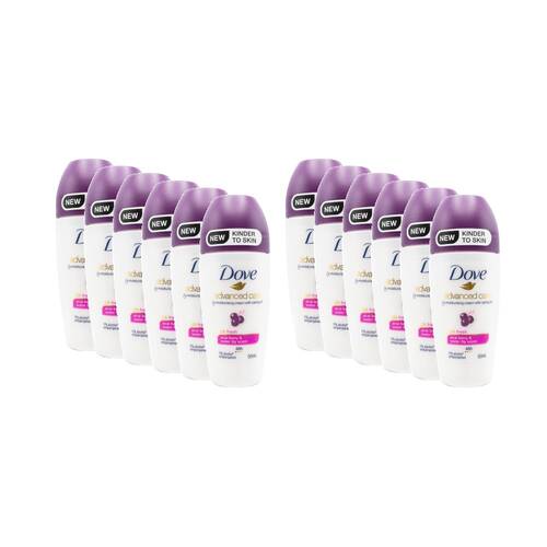 12PK Dove Antiperspirant Roll-On Deodorant 48 Hour 50ml Acai Berry Water Lily