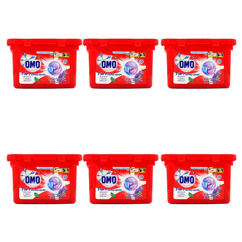 90pc Omo 3-In-1 Laundry Capsules Fresh Lavender Front & Top Loader