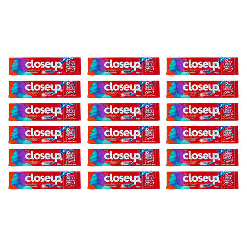 18PK Closeup Everfresh Gel Anti-Bacterial Toothpaste 90g - Red Hot