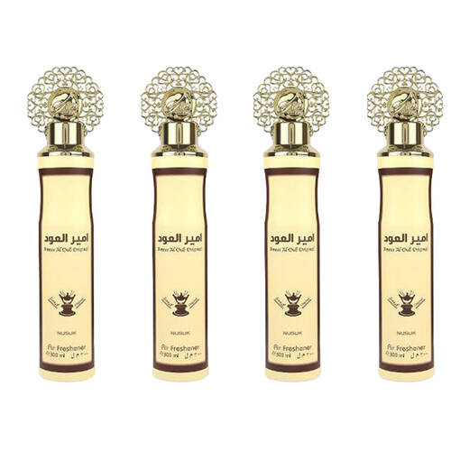 4PK Nusuk Air Freshener Odour Eliminator 300ml - Ameer Oud Black