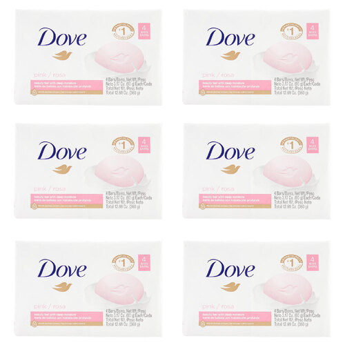 24pc Dove 90g Soap Bar Pink Rosa Beauty Bar w/ Deep Moisture