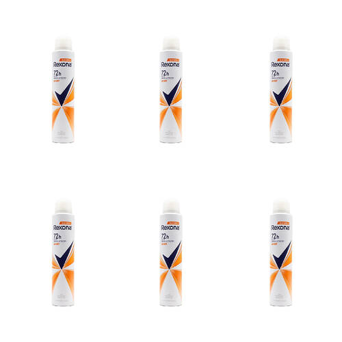 6PK Rexona Women 200ml Antiperspirant Deodorant Spray 72h - Sport