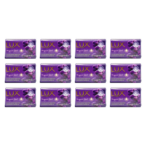 12PK Lux 80g Bar Soap Exotic Blooms & Essential Oil - Magical Spell