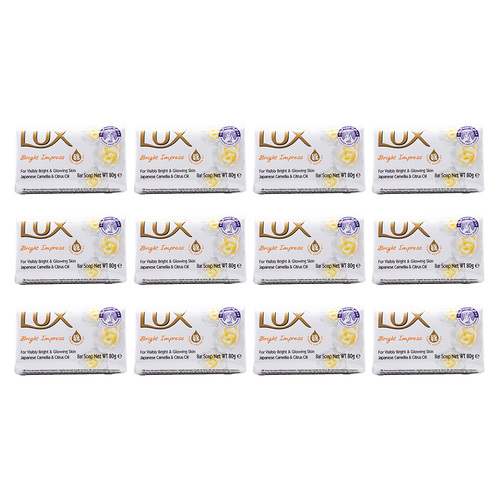 12PK Lux 80g Bar Soap Japanese Camellia & Citrus Oil - Bright Impress
