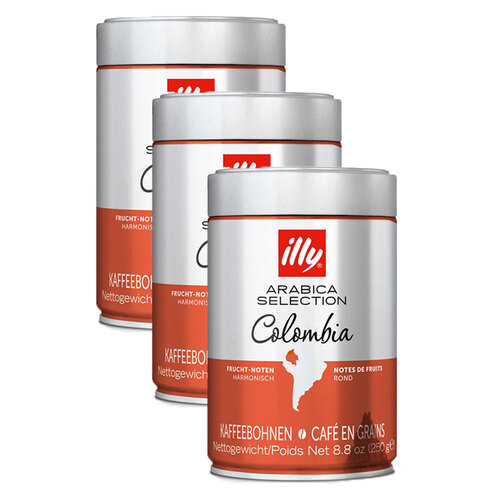 3PK Illy Colombia Coffee Beans 250g
