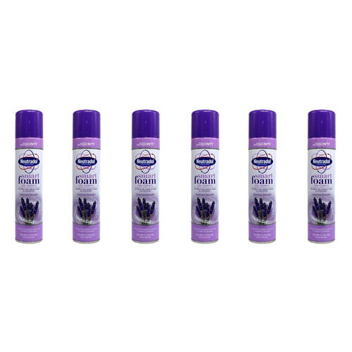 6PK Neutradol Smart Foam Carpet Cleaner Spray - Lavender 300ml