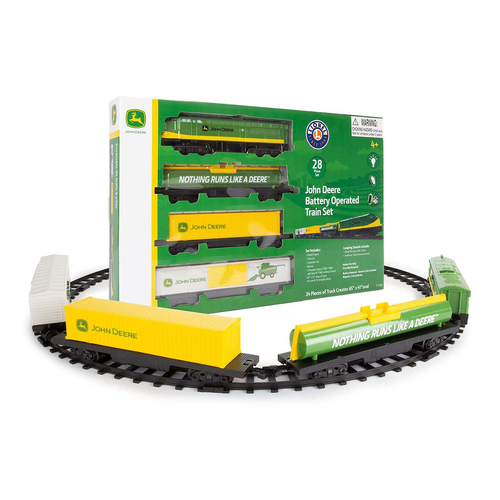28pc John Deere Battery Operated Mini Diesel Train Set 4y+