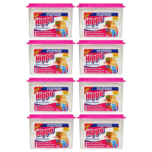8PK Hippo Moisture Absorber for Cupboards/Wardrobes