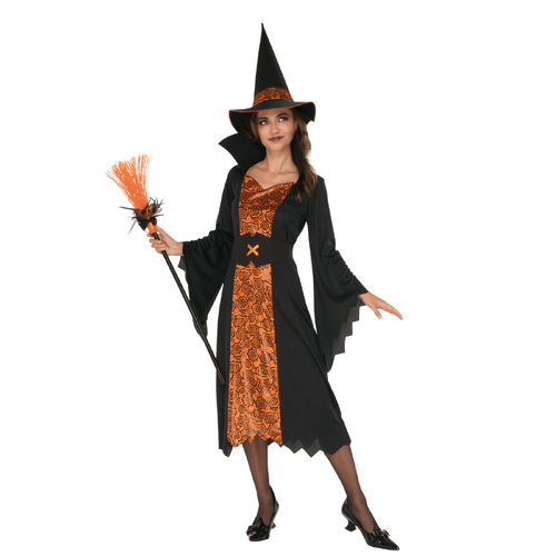 Rubies Witch Orange & Black Opp Women's Dress Up Costume - Size XL