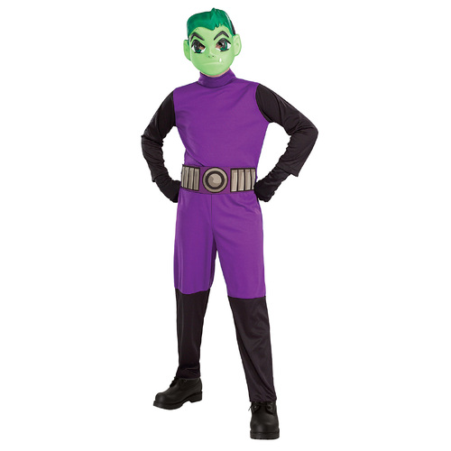 Dc Comics Beast Boy Classic Boys Dress Up Costume - Size S