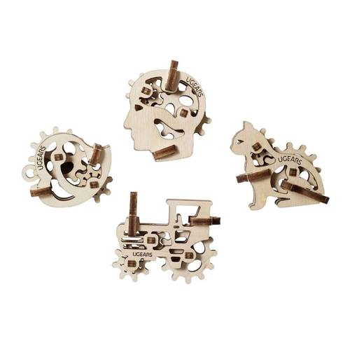 Ugears U-Fidget Tribics Miniature Wooden Mechanical Models 5Y+
