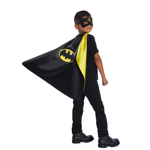 Dc Comics Batman Satin Cape Set Kids/Boys Hero Costume Accessory
