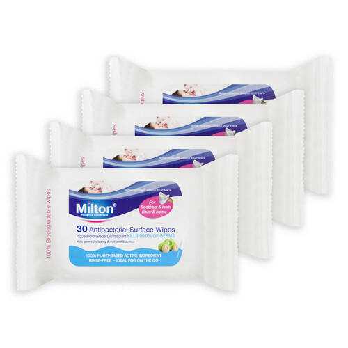 120pc Milton Antibacterial Surface Wipes