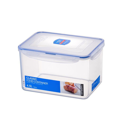 Lock & Lock 4.5L Airtight Classic Rectangle Food Container Tall - Clear