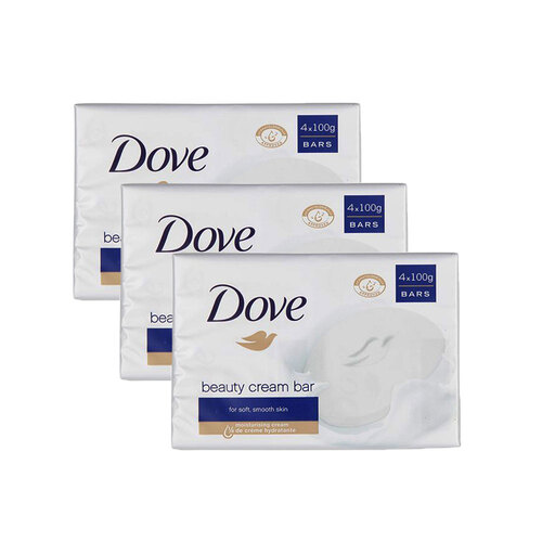 3x 4PK Dove 100g Beauty Cream Soap Bars
