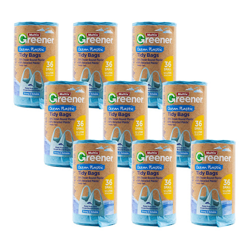 324pc Multix Greener 12L Tidy Bags Ocean Plastic - Small