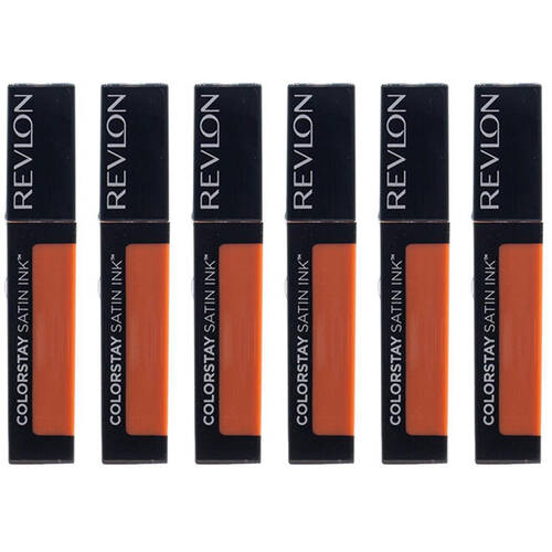 6PK Revlon 5ml Colorstay Satin Ink Lipstick Orange - 038 Citrine Queen