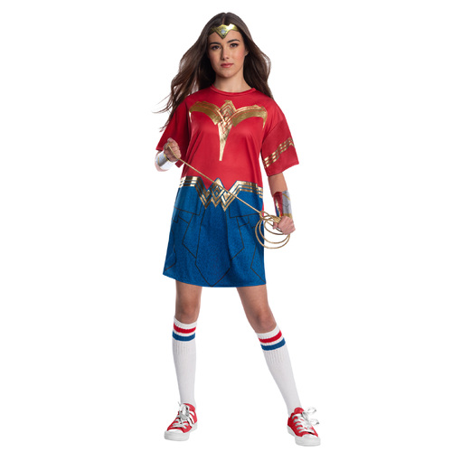 Dc Comics Wonder Woman 1984 Oversized Tee Dress Up Costume- Size Teen