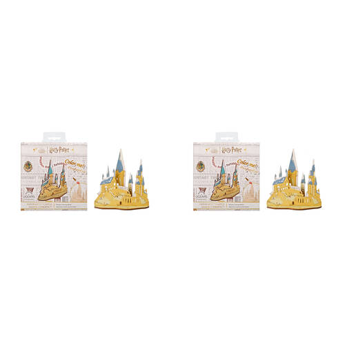 2PK Ugears Wooden Coloring Model 3D Puzzle 12.4x13.4cm - Hogwarts Castle 6y+