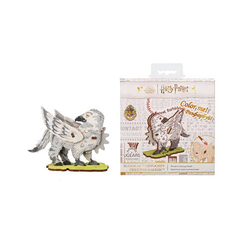 Ugears Wooden Coloring Model 3D Puzzle 11.2x9.5cm - Buckbeak Hippogriff 6y+