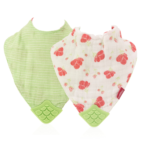 Nuby Baby Muslin Triangle Bandana Bib Girl 0m+ Assorted
