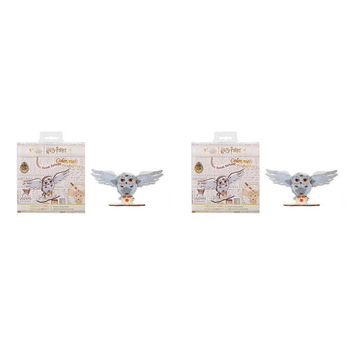2PK Ugears Wooden Coloring Model 3D Puzzle 18.3x12.1cm - Hedwig Owl 6y+