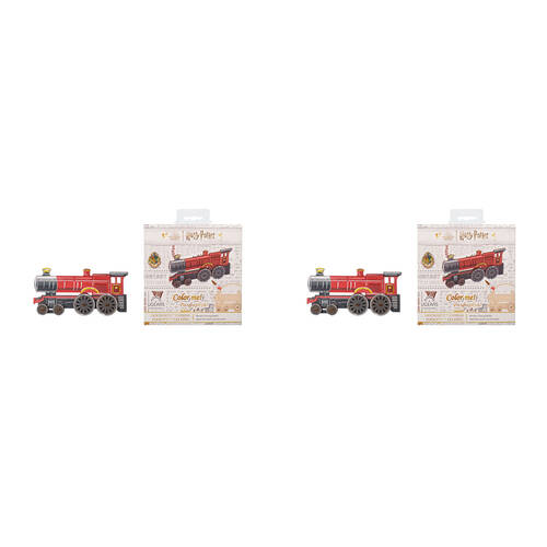 2PK Ugears Wooden Coloring Model 3D Puzzle 16.7xx12cm - Hogwarts Express 6y+