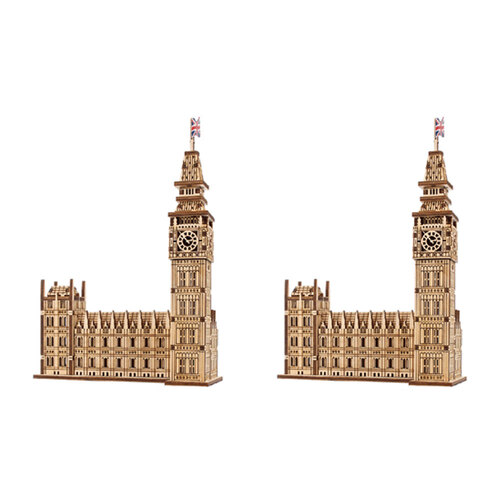 2PK Ugears Big Ben Wooden 3D Puzzle Building Toy 14y+