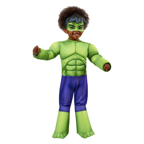 Marvel Hulk Deluxe Dress Up Costume - Size Toddler 3-4yrs