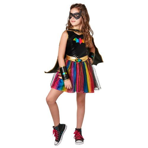DC Comics Girls Batgirl Deluxe Rainbow Tutu Costume - Size S