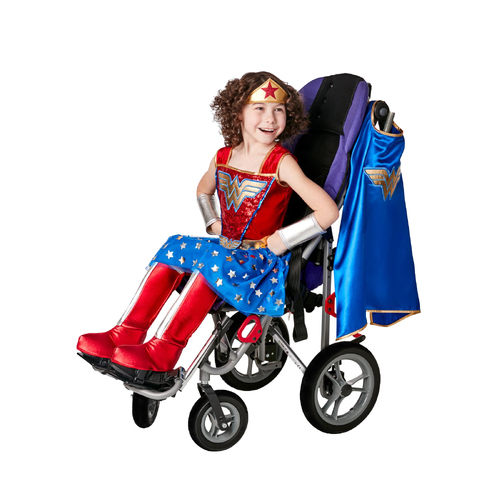 Dc Comics Wonder Woman Adaptive Girls Dress Up Costume - Size S
